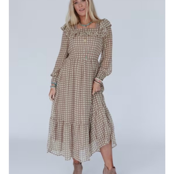 3 Birds Nest Country Dress and Petal Aura Belt Family Picture Day Perfect! L, OS - Picture 2 of 3